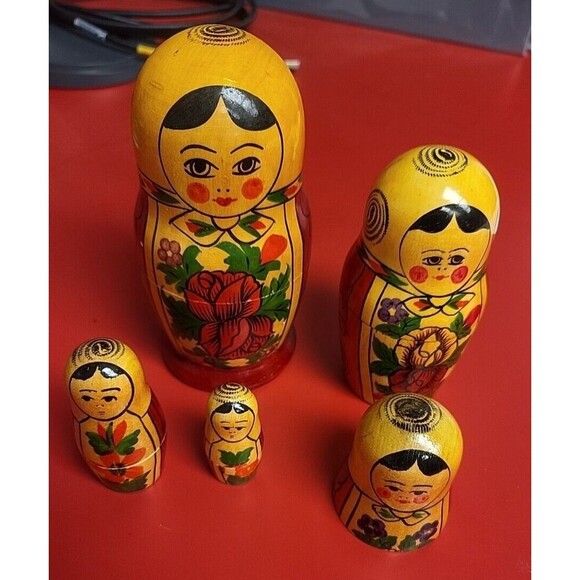 Hand Painted Russian Matryoshka Nesting Replacement Dolls - Picture 7 of 8